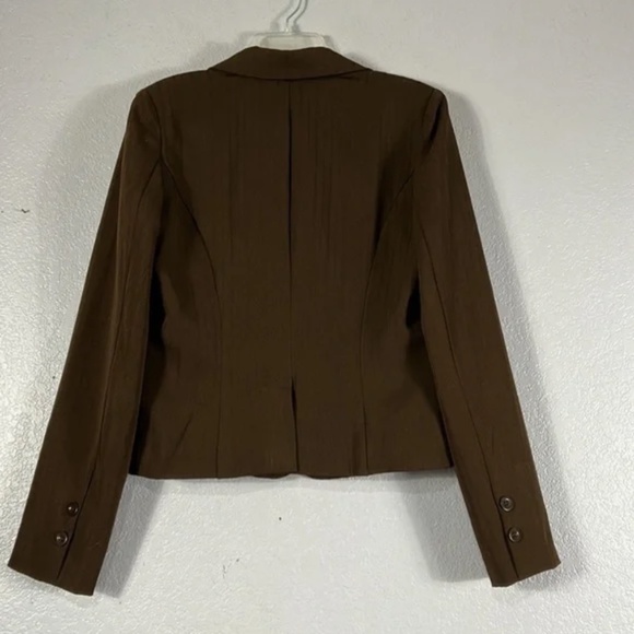 XOXO chocolate brown 2 piece pant suit set size blazer large bottom 9 - Picture 2 of 10